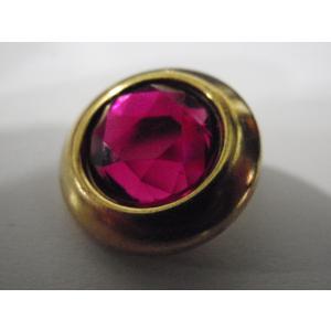 アクリルカット付ボタン 11295 ルビー/G 20mm