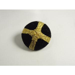 BG646 23mm 黒色別珍クルミ 金色刺繍糸 中世風 ジャケット コート コスプレ 衣裳