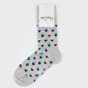 ハッピーソックス レディース メンズ グレー HAPPY SOCKS メール便対応｜grafe