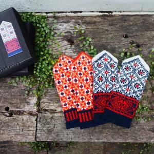 Hobbywoolのラトビアミトンキットと、ミトンの編み方・無料編み図の