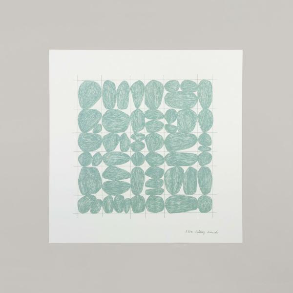 a good view アートポスター 30cm stones grid（ストーンズグリッド）blu...