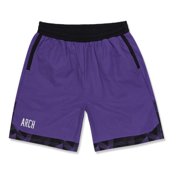 Arch  triangle overlay shorts【B123112】purple