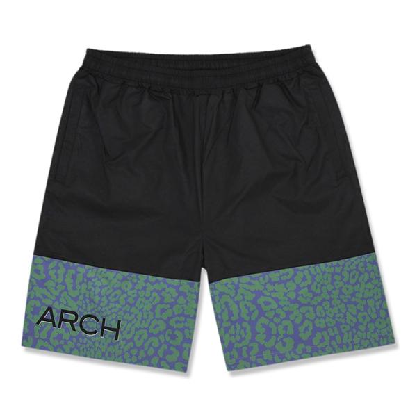 Arch two-tone leopard shorts【B123140】black
