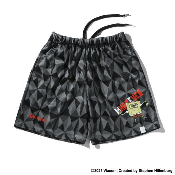 SPALDING ジュニア プラクティスパンツ スポンジ・ボブ フレーズ 【SJP25179S】ブラ...