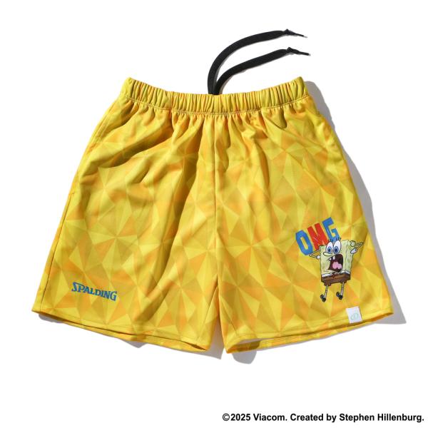 SPALDING ジュニア プラクティスパンツ スポンジ・ボブ フレーズ 【SJP25179S】イエ...