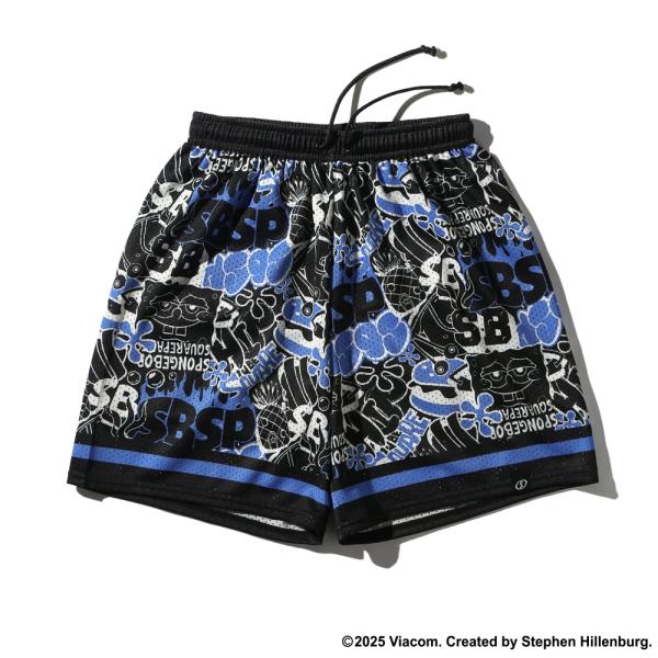 SPALDING ジュニア プラクティスパンツ スポンジ・ボブ フレーズ 【SJP25187S】ブル...