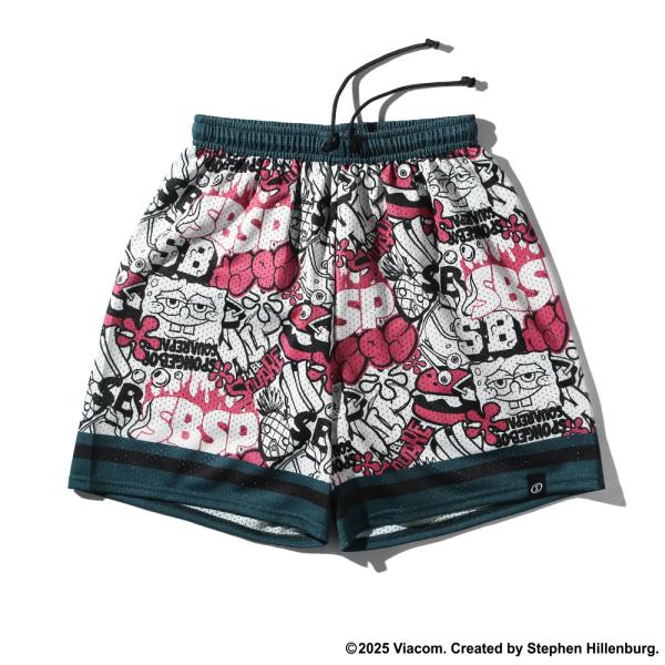 SPALDING ジュニア プラクティスパンツ スポンジ・ボブ フレーズ 【SJP25187S】ワイ...