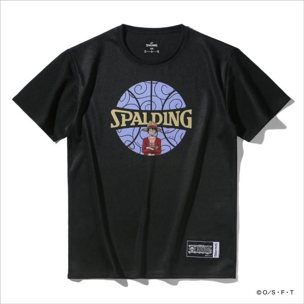 SPALDING ONE PIECE　ゴムゴムの実 ボールプリント 【SJT25157P】BLACK