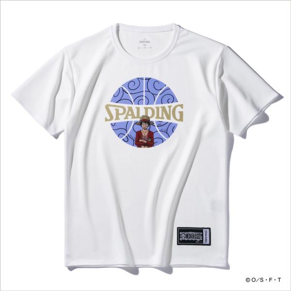 SPALDING ONE PIECE　ゴムゴムの実 ボールプリント 【SJT25157P】WHITE