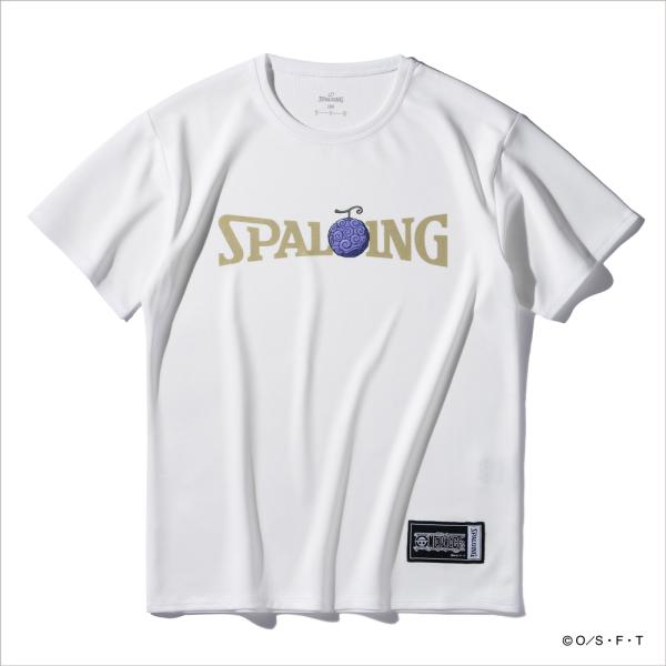 SPALDING ONE PIECE ゴムゴムの実 ロゴ 【SJT25160P】WHITE