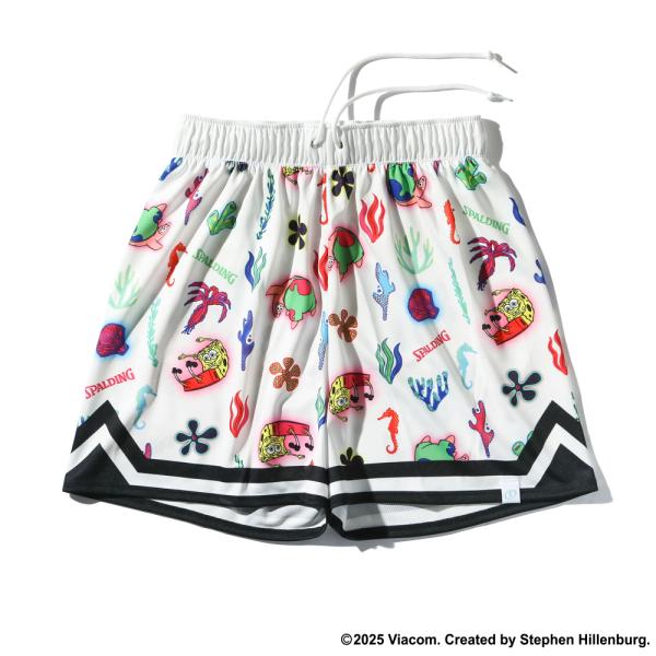 SPALDING ジャージーショーツ スポンジボブ アンダーザシー【SMP25152S】ホワイト