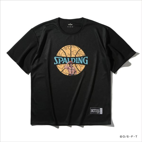 SPALDING ONE PIECE メラメラの実 ボールプリント【SMT25102P】BLACK