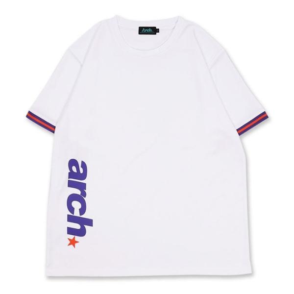 Arch sporty logo cuff line tee【T121-164】white