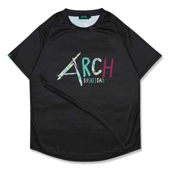 Arch scratched tee【T124102】black