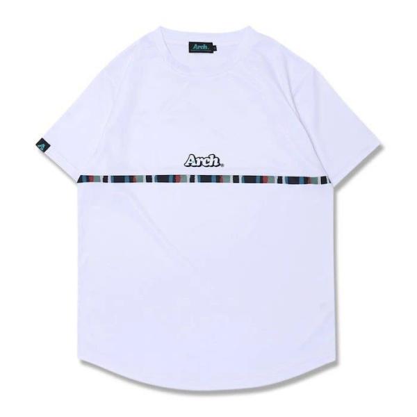 Arch print stripe tee【T124157】white