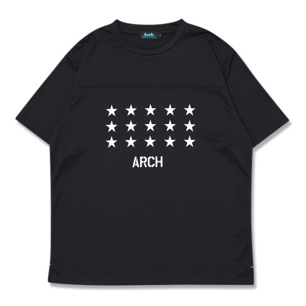 Arch stencil star tee【T126114】black