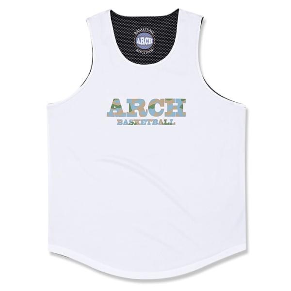 Arch geometric rev. tank【T223109】white/black