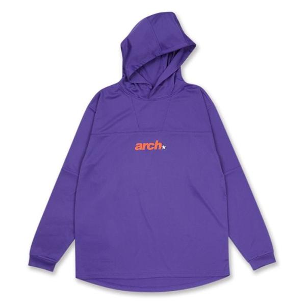 Arch sporty logo L/S parka【T321120】】purple