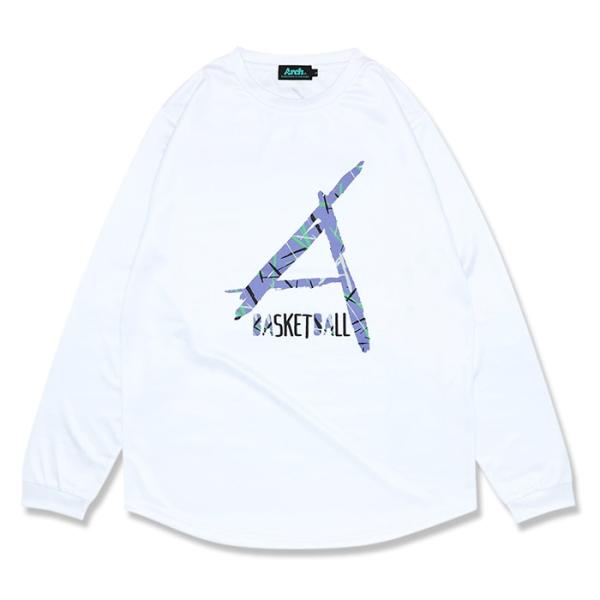 Arch scratched L/S tee 【T324101】white