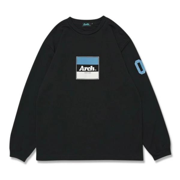 Arch trico logo L/S tee【T325102】black/blue