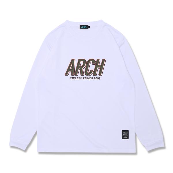 Arch shade logo L/S tee 【T325110】white