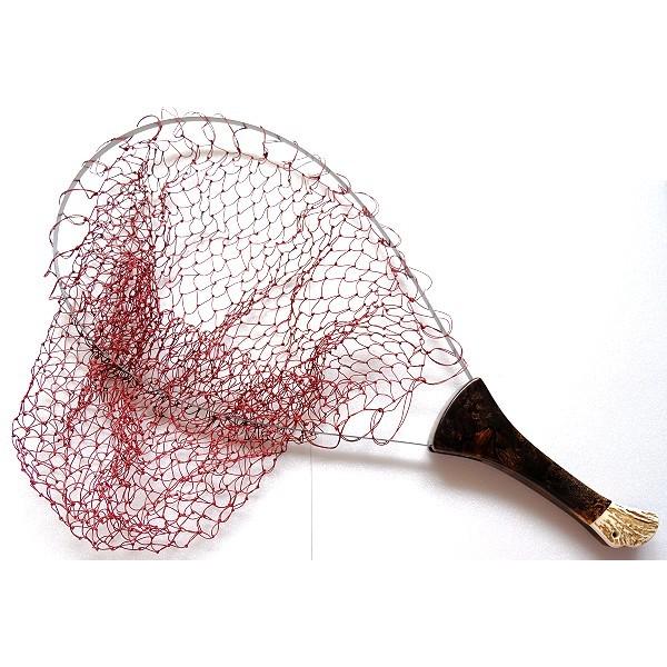 かねは商店 スプリングネット "尺" 特注モデル 天然鹿角＆ハイブリッドスタッグハンドル βチタンフ...