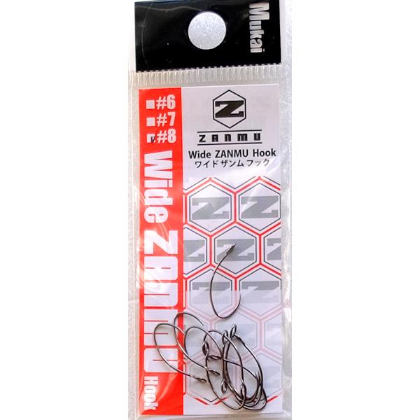 【特価】ムカイ ワイドザンムフック ＃８ 10本入り WIDE ZANMU Mukai