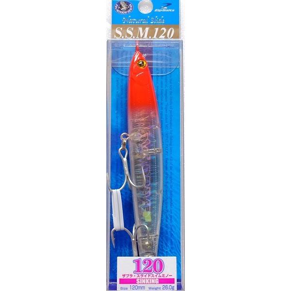 ジップベイツ ザブラ スライドスイムミノー120 スカーレッドヘッド