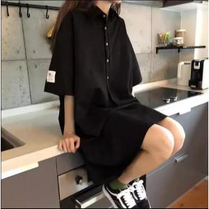 セール クーポン ポロシャツ ワンピース ロング ブラック グリーン レディース ワンピ 韓国 ファッション 2021｜tira-larma
