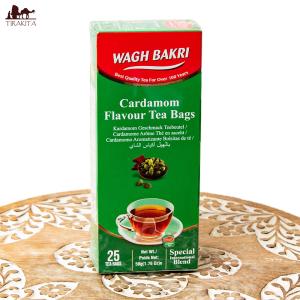 インドのお茶 チャイ用 茶葉 (WAGH BAKRI)カルダモン フレーバーティー ティーバッグ Cardamom Flavour Tea Bags｜tirakita-shop