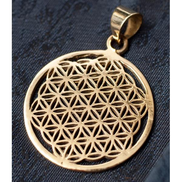 フラワー・オブ・ライフ Flower of life Lifeのミディアムペンダントトップ インド ...