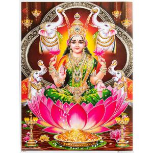 ラクシュミー 吉祥天 Lakshmi Laxmi 〔約40.5cm×約30.5cm〕輝く