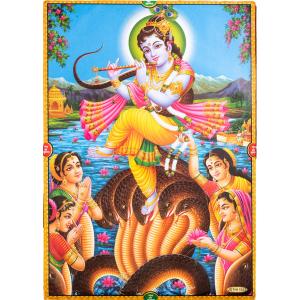 クリシュナ Krishna ポスター ヒンドゥー教 〔約70.5cm×約50.5cm〕大判