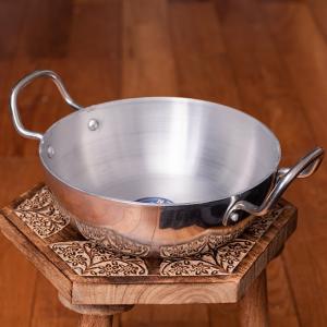 銅製鍋 カダイ インド鍋 インド料理 カダイ（直径：約13cm） 6個セット 鍋 カダイ インド鍋 インド料理 インドカレー 美しい槌目銅装飾仕上げ