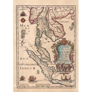 古い地図の額絵 18世紀】アンティーク地図ポスター[A MAP OF EAST INDIES]【南