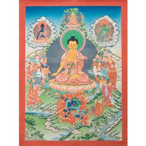 タンカ 阿しゅく如来 [TK12006] 仏画 チベット密教 ネパール 仏教