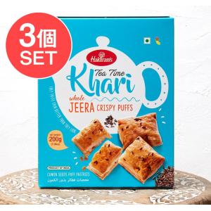 セット パイ インド お菓子 (3個セット)クミン味 カリ パイ(200g) Tea Time Khari WHOLE JEERA CRISPY
