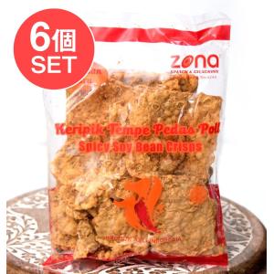 セット インドネシア お菓子 テンペ (6個セット)テンペ クリスピー スナック スパイシー味 Keripik Tempe Pedas Poll｜tirakita-shop