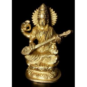 インド アジア雑貨ティラキタ 金属のサラスバティー像 金属 石製の神様像 Yahoo ショッピング