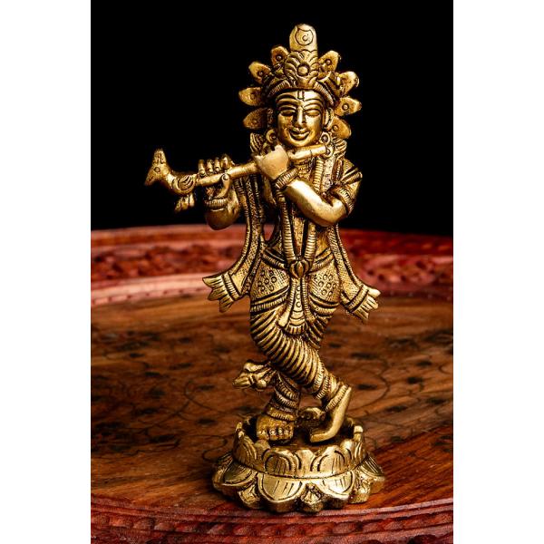 仏像 クリシュナ 神様像 クリシュナ(高さ 14cm) インド 置物 エスニック アジア 雑貨