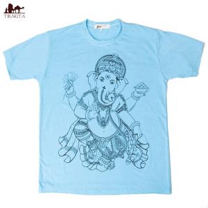 T シャツ インドの神様 エスニック ダンシングガネーシャ Tシャツ(ヘザー生地) ヒンドゥー メンズ｜tirakita-shop