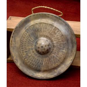 金属製打楽器　中国　チベット　ゴング　ドラ　銅鑼　アンティーク　民族楽器 金属製打楽器 中国 チベット ゴング ドラ 銅鑼 アンティーク 民族楽器
