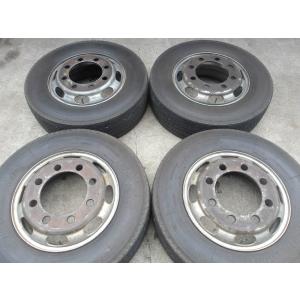 K311 中古タイヤ ホイール 送料別途 245/70R19.5 夏4本セット サマータイヤ 136/134J 245/70-19.5 245-70-19.5 BRIDGESTONE V-STEEL RIB R225 19.5 鉄ホイール｜tire-dream