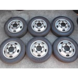 L79-ソ1 中古タイヤ ホイール 送料着払い 205/70R16 夏6本セット サマータイヤ LT 111/109L 205/70-16 ブリヂストン デュラビス R205 16インチ鉄ホイール｜tire-dream