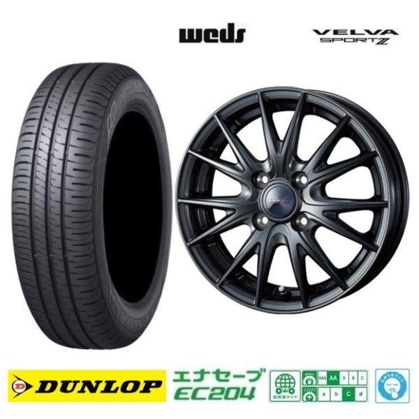 取寄せ品 4本SET WEDS スポルト2 ダンロップ EC204 2023年 145/80R13イ...