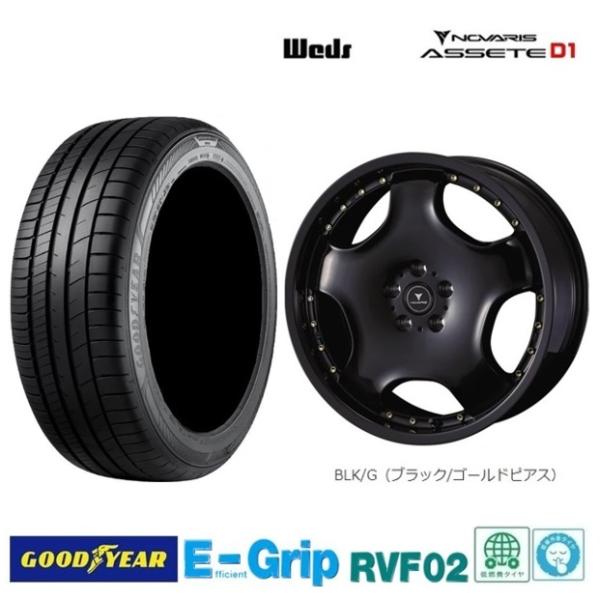 取寄せ品 WEDS アセットD1 BLKG 8.0J+45 5H-114.3 グッドイヤー RVF0...