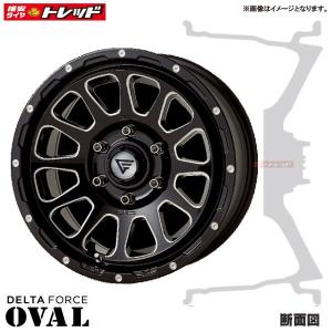 【送料無料】DELTA FORCE デルタフォース オーバル 8.0J 17インチ +20 6H 139 BLACK MACHINING 新品 ホイール単品 4本価格｜tire-shop-tread