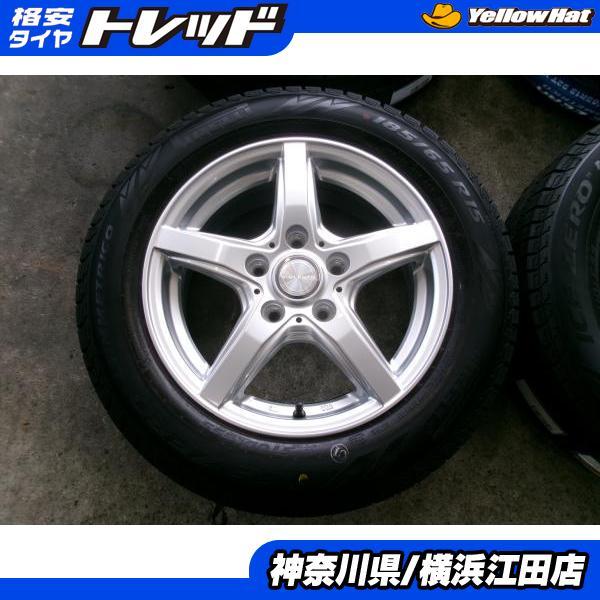 ◆2023年製新品スタッドレス付◆ヴィオレント + ピレリアイスゼロアシンメトリコ 185/65R1...