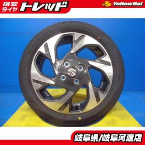 4本 新品 夏タイヤ 165/55R15 中古 美品スズキ スペーシア純正15インチ アルミ付 MRワゴン アルト ワゴンR に ダンロップ エナセーブEC204