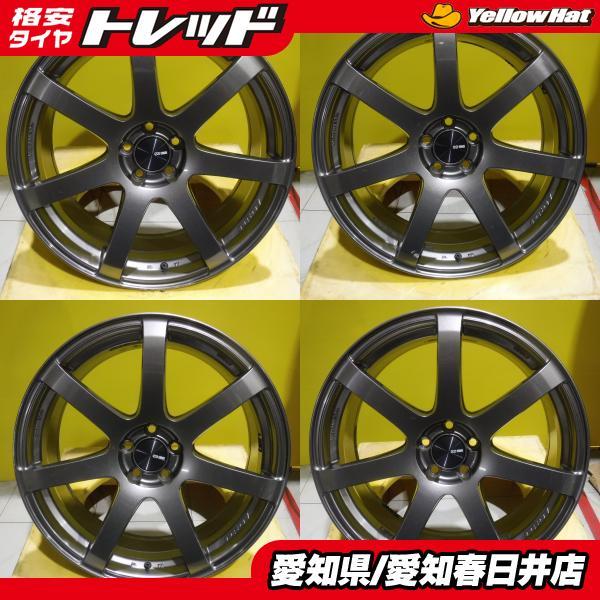 送料無料 中古 ENKEI パフォーマンスライン PF07 19インチ 8.0J +45 5H 10...